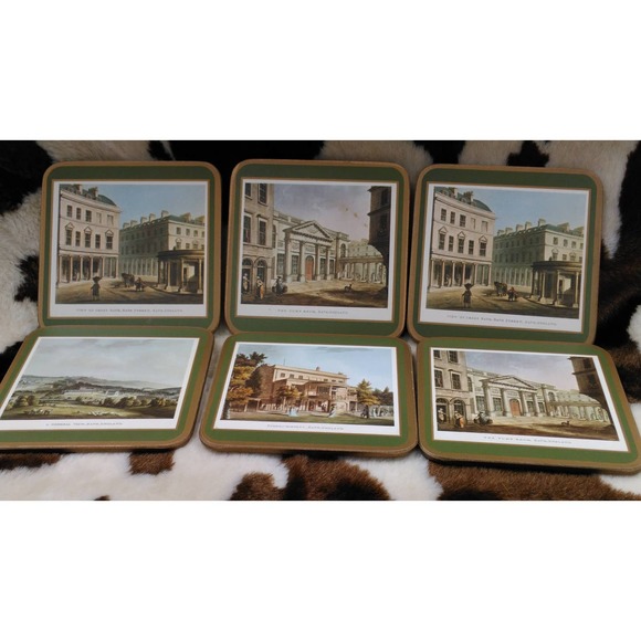 Pimpernel 6 Traditional Coaster Bath England Pulteney Bridge Royal Crescent (1) - Picture 2 of 6